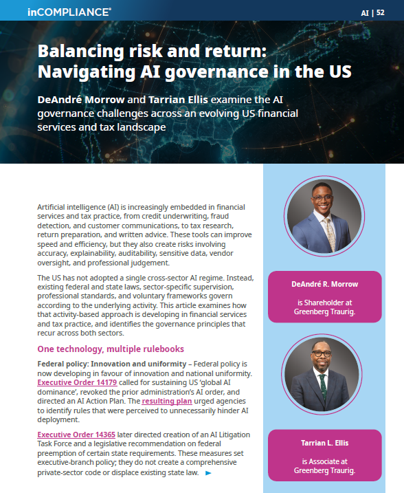 Balancing Risk and Return: Navigating AI governance in the US