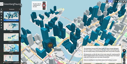 Map of buildings in Miami